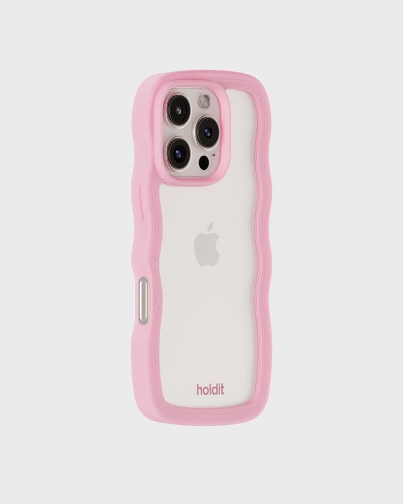 holdit holdit iPhone 16 Pro Max Skal Wavy Pink/Transparent