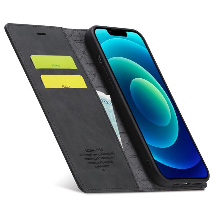Bild 2, LC.IMEEKE LC.IMEEKE iPhone 15 Plus Fodral Flip Läder Svart