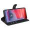  Motorola Edge 50 Pro 5G Litchi Läder Fodral Svart