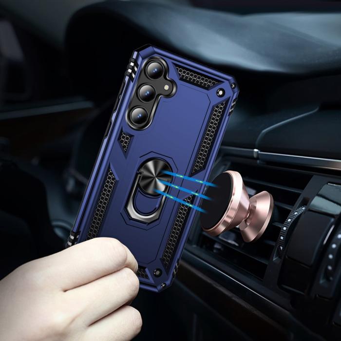 Bild 3,  Samsung Galaxy A55 5G Skal Ring Armor Hybrid Blå
