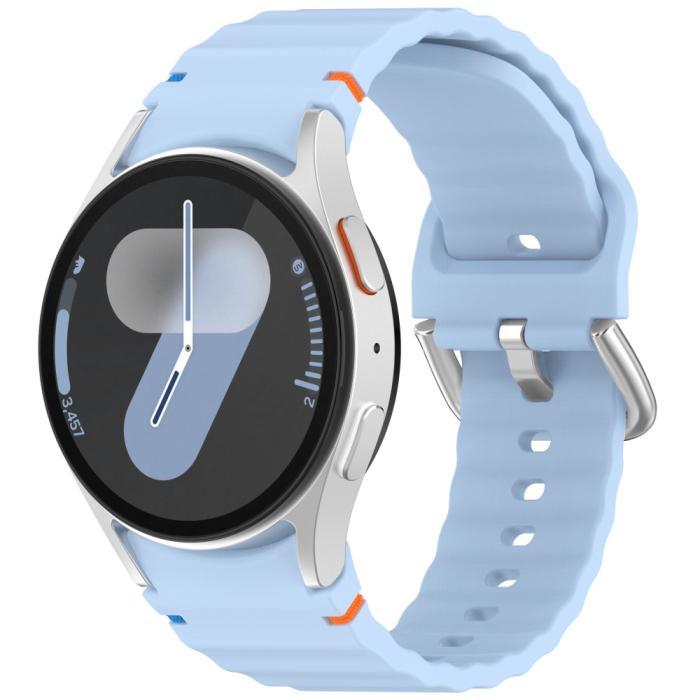 Bild 4,  Galaxy Watch 5/5 Pro/6/7/FE Armband Silikon Wave Design