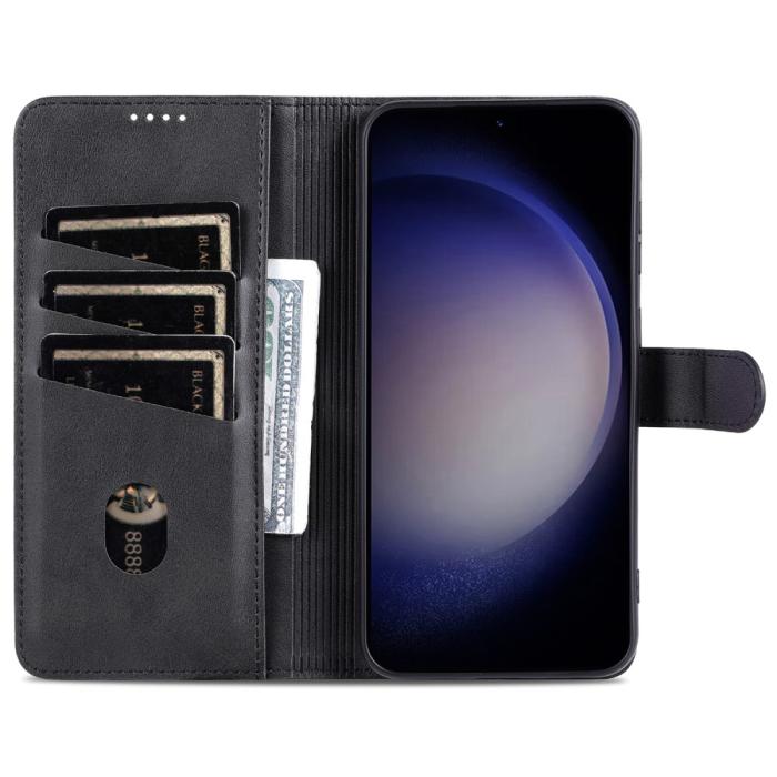 Bild 3, AZNS AZNS Samsung Galaxy S24 FE Fodral Läder Svart