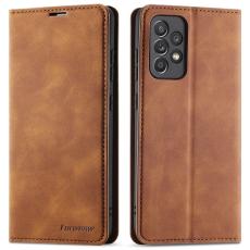 FORWENW FORWENW Samsung Galaxy A23 5G Fodral Flip L&auml;der Brun