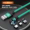 ENKAY ENKAY 1 m 3in1 USB-C / Lightning / MicroUSB 360° Magnetkabel