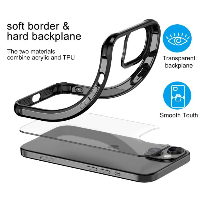 Bild 5, LEEU DESIGN LEEU DESIGN iPhone 15 Plus Skal AirBag Hybrid Matt Svart