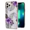  iPhone 15 Pro Skal Med Tryck Lila Blommor