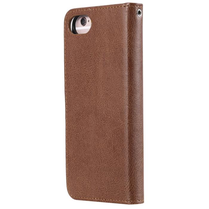 Bild 3,  iPhone 6/7/8/SE (2020/2022) - 2in1 Magnet/Plånboksfodral - Brun