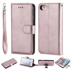  iPhone 6/7/8/SE (2020/2022) - 2in1 Magnet/Pl&aring;nboksfodral - Ros&eacute;guld