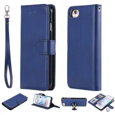  iPhone 6/7/8/SE (2020/2022) - 2in1 Magnet/Pl&aring;nboksfodral - M&ouml;rk Bl&aring;