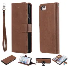  iPhone 6/7/8/SE (2020/2022) - 2in1 Magnet/Pl&aring;nboksfodral - Brun