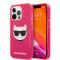 Karl Lagerfeld Karl Lagerfeld iPhone 13 Pro Skal TPU Choupette Fluorescent Rosa