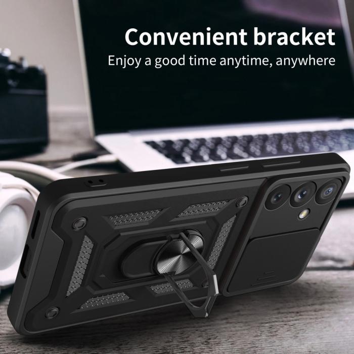Bild 2,  Samsung Galaxy A54 5G Skal CamShield Ring Hybrid Svart