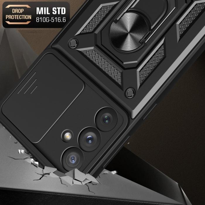 Bild 3,  Samsung Galaxy A54 5G Skal CamShield Ring Hybrid Svart