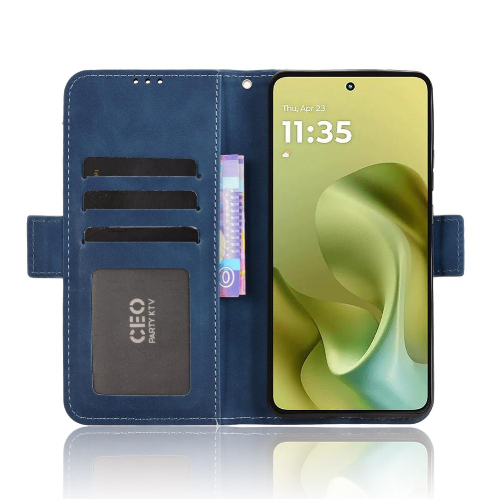  Motorola Moto G86 Power 5G Fodral Med Avtagbart Kortfack Blå
