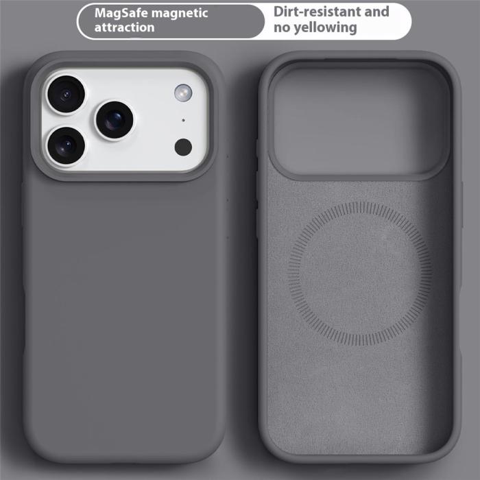 Bild 2,  iPhone 17 Pro Max Skal MagSafe Liquid Silikon Grå