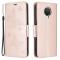  Nokia G10 / G20 Fodral Tryckt Butterfly Läder Roséguld