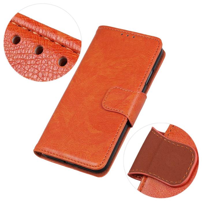 Bild 4,  Motorola Edge 40 Pro 5G Fodral Split Läder Orange