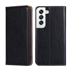  Samsung Galaxy S22 Fodral Flip L&auml;der Svart