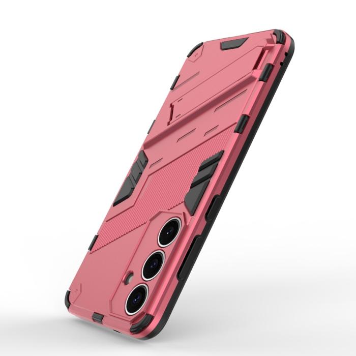 Bild 4,  Samsung Galaxy S25 Skal Kickstand Hybrid Armor Rosa