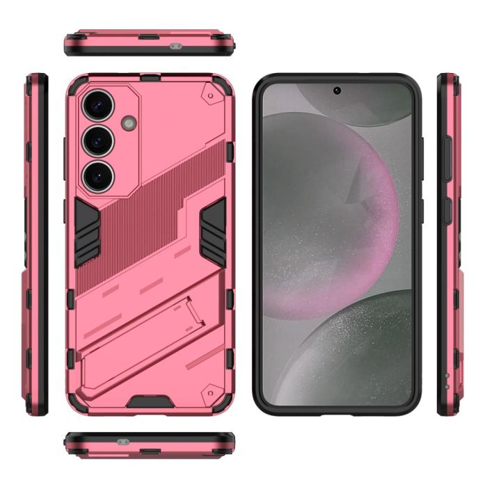 Bild 5,  Samsung Galaxy S25 Skal Kickstand Hybrid Armor Rosa