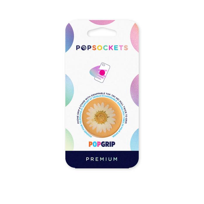 Bild 2, PopSockets PopSockets Avtagbart Grip med Ställfunktion Premium Pressed Flower White Daisy