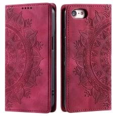  iPhone 17e / 16e Fodral Flip Mandala L&auml;der Rosa
