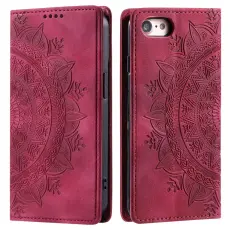  iPhone 17e / 16e Fodral Flip Mandala L&auml;der Rosa