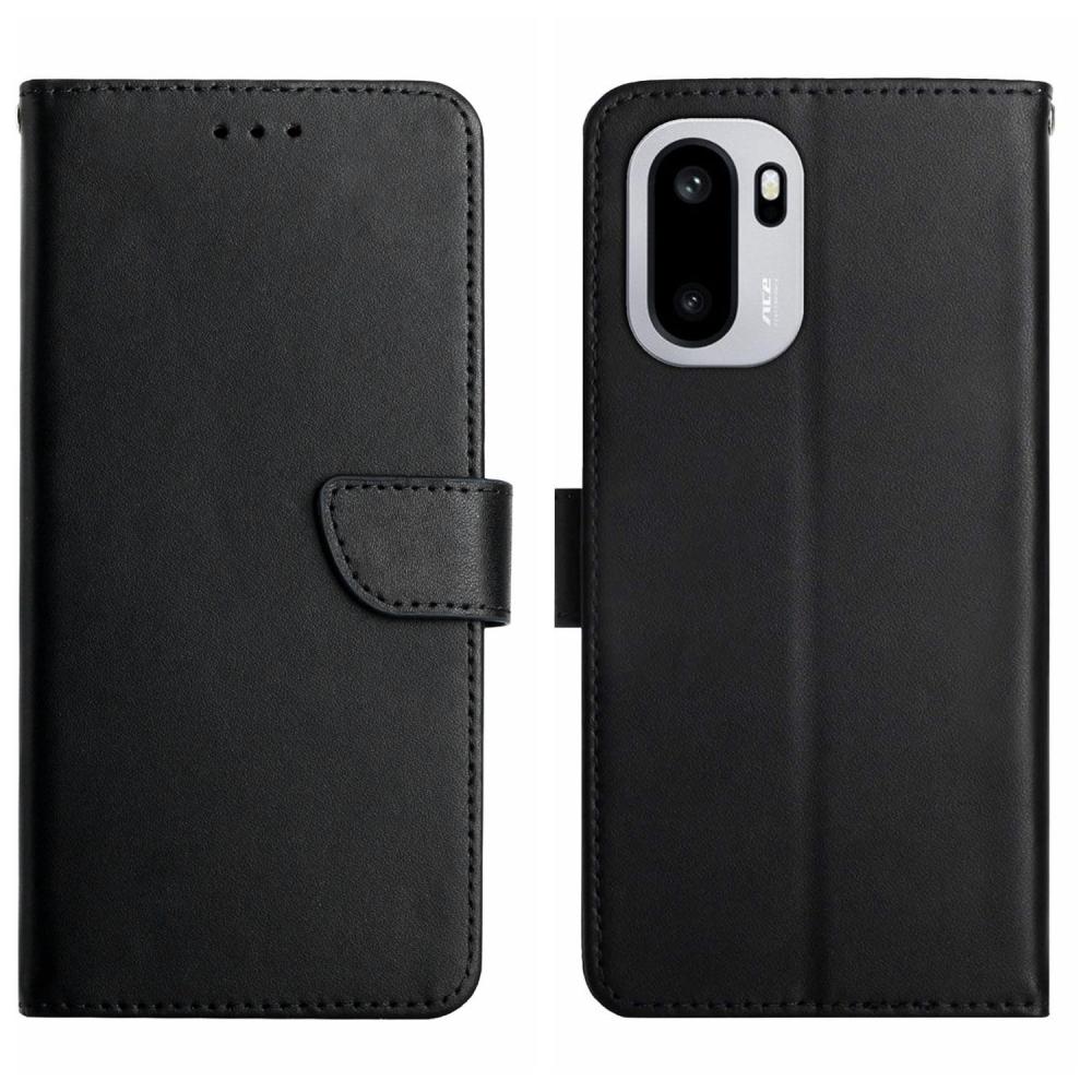  OnePlus 15R Fodral Äkta Läder Svart