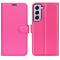  Samsung Galaxy S23 Fodral Litchi Läder Rosa