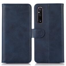  Sony Xperia 1 V Fodral Solid L&auml;der Bl&aring;