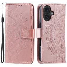  iPhone 16 Fodral Mandala L&auml;der Ros&eacute;guld