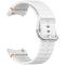 Galaxy Watch 5/5 Pro/6/7/FE Armband Silikon Wave Design Vit