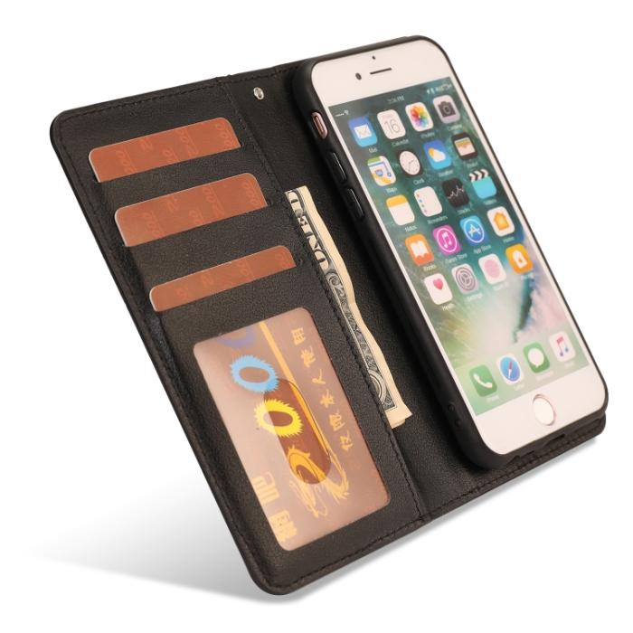 Bild 4,  iPhone 7/8/SE 2in1 Magnet Fodral / Skal Svart