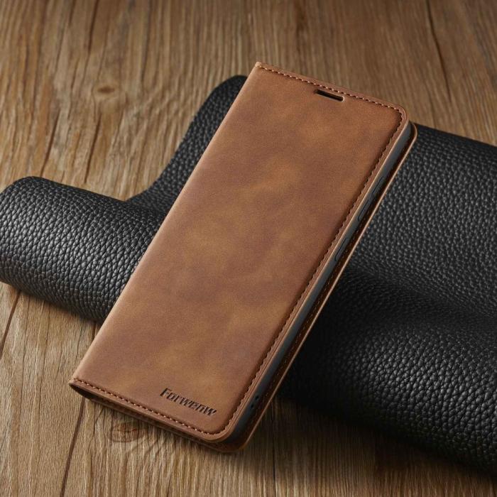 Bild 5, FORWENW FORWENW Samsung Galaxy A23 5G Fodral Flip Läder Brun