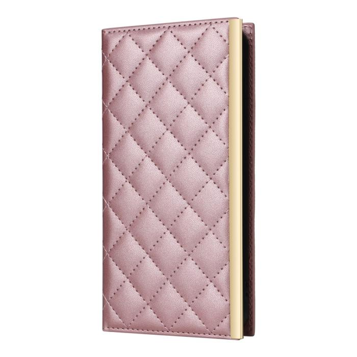 Bild 6,  Samsung Galaxy S25 Plus Fodral Rhombus Läder Roséguld