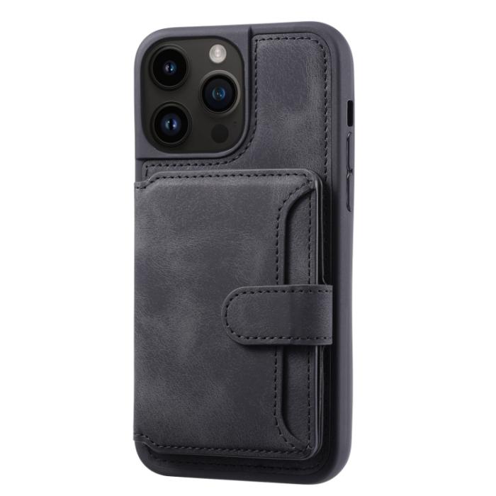 Bild 2,  iPhone 15 Pro Skal RFID Med Plånboksfunktion Svart