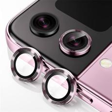 ENKAY ENKAY Galaxy Z Flip 5 Linsskydd Aluminium H&auml;rdat Glas Rosa