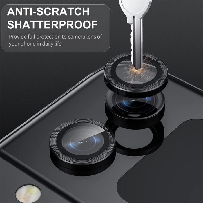 Bild 2, ENKAY ENKAY Galaxy Z Flip 5 Linsskydd Aluminium Härdat Glas Rosa