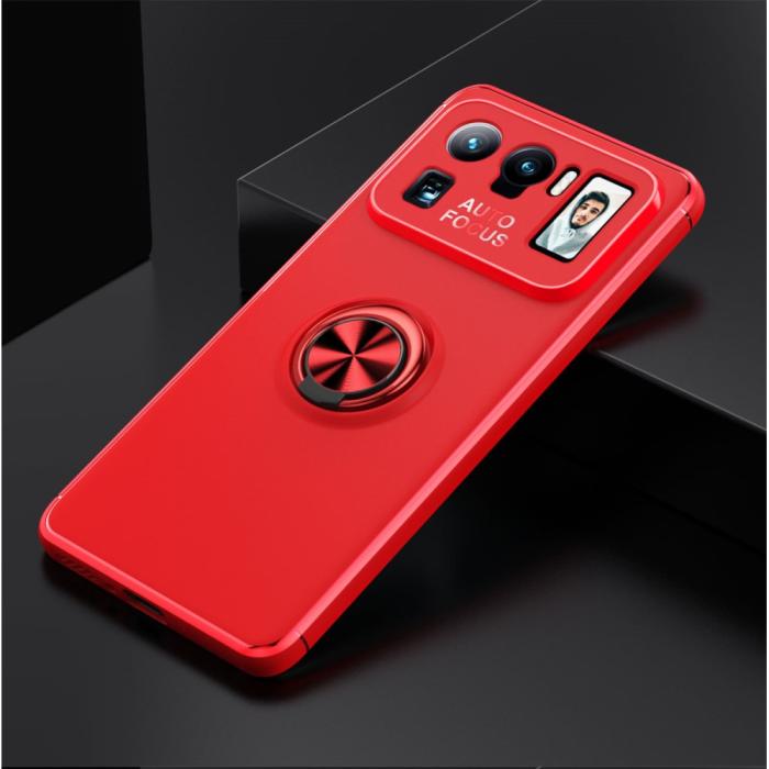 Bild 2,  Xiaomi Mi 11 Ultra - Ring Skal - Röd