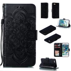  iPhone 7/8/SE (2020/2022) - Mandala Pl&aring;nboksfodral - Svart