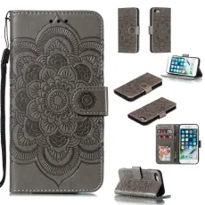  iPhone 7/8/SE (2020/2022) - Mandala Pl&aring;nboksfodral - Gr&aring;