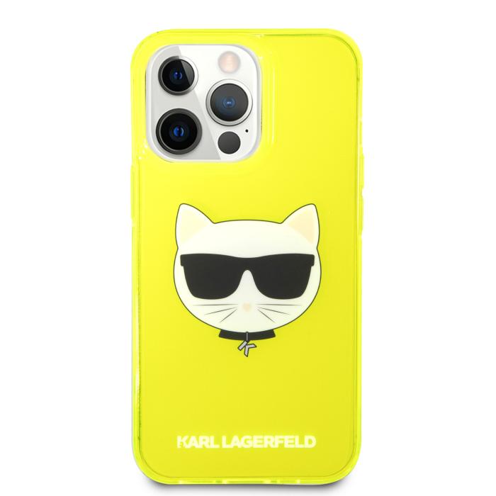 Bild 2, Karl Lagerfeld Karl Lagerfeld iPhone 13 Pro Skal TPU Choupette Fluorescent Gul