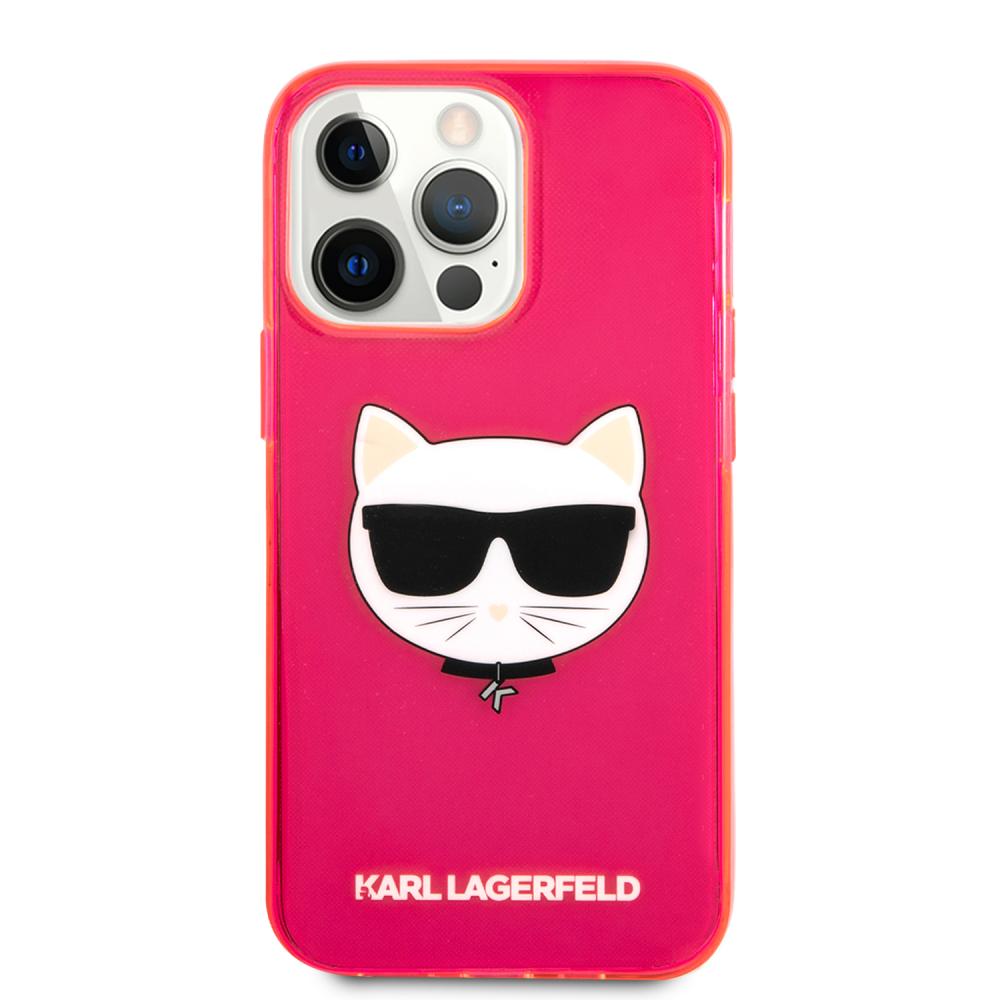 Karl Lagerfeld Karl Lagerfeld iPhone 13 Pro Skal TPU Choupette Fluorescent Rosa