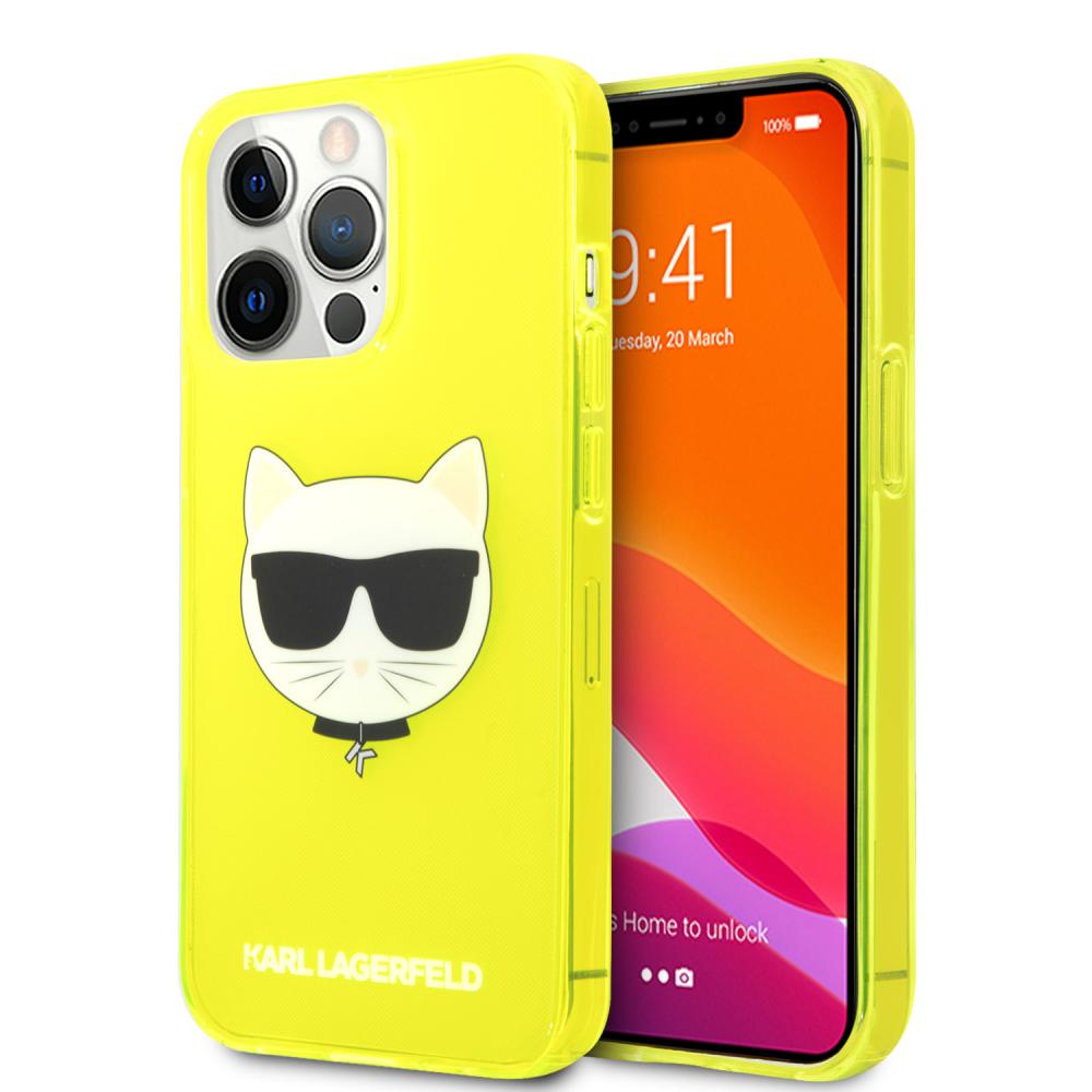 Karl Lagerfeld Karl Lagerfeld iPhone 13 Pro Skal TPU Choupette Fluorescent Gul
