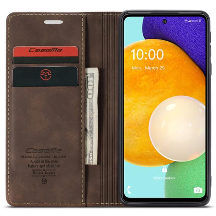 Bild 4, CASEME CASEME Samsung Galaxy A53 5G Fodral Retro Läder Brun