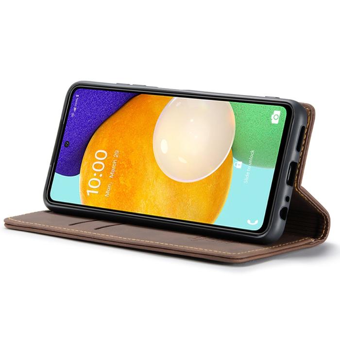 Bild 5, CASEME CASEME Samsung Galaxy A53 5G Fodral Retro Läder Brun