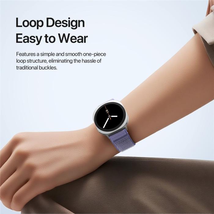 Bild 5, DUX DUCIS DUX DUCIS Galaxy Watch 8 46/44/40 mm Armband Nylon Loop Lila