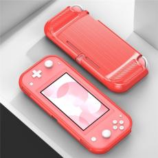  Nintendo Switch Lite Skal Kolfibertextur TPU R&ouml;d