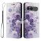  Sony Xperia 10 VII Fodral Med Tryck Lila Rosor