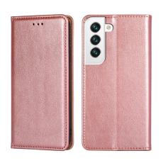  Samsung Galaxy S22 Fodral Flip L&auml;der Ros&eacute;guld